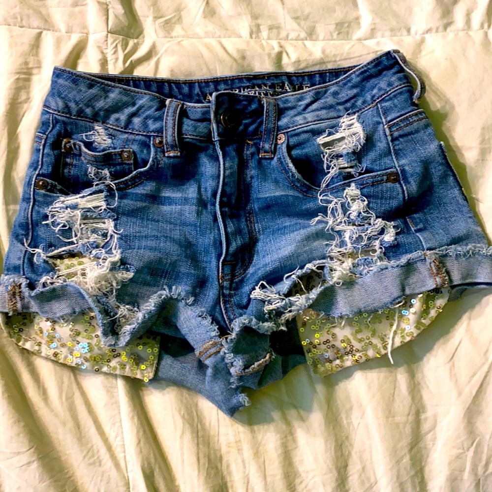 Semi high rise jean shorts, size 2.